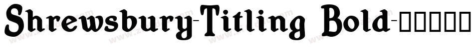 Shrewsbury-Titling Bold字体转换